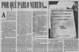 Por qué Pablo Neruda...