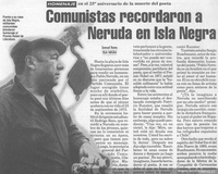 Comunistas recordaron a Neruda en Isla Negra