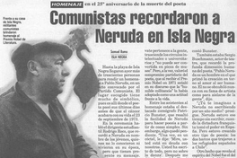Comunistas recordaron a Neruda en Isla Negra