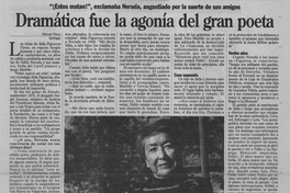 Dramática fue la agonía del gran poeta