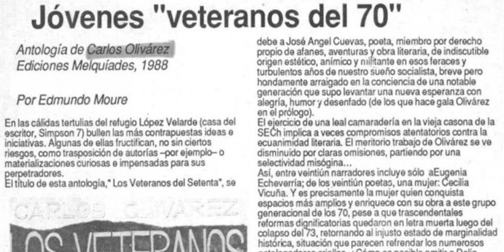 Jóvenes "veteranos del 70"