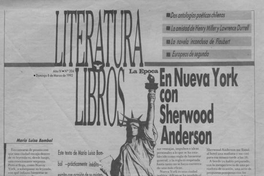 Literatura y libros : En nueva York con Sherwood Anderson