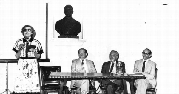 Enrique Campos Menéndez, Pepita Turina, Roque Esteban Scarpa y Ernesto Livacic, 1984