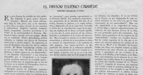 El Pintor Eugenio Carriére