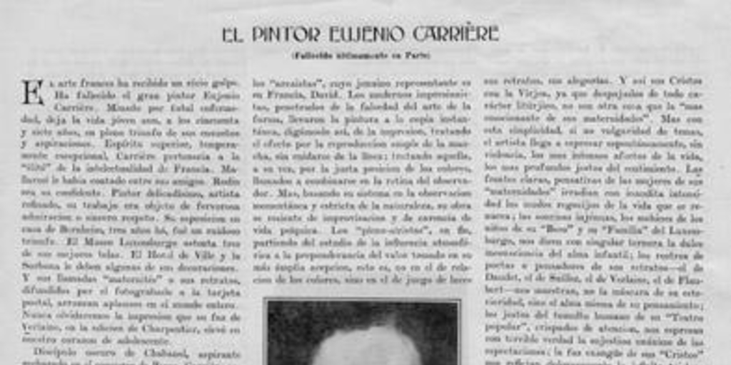 El Pintor Eugenio Carriére