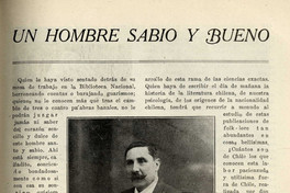 Un hombre sabio y bueno
