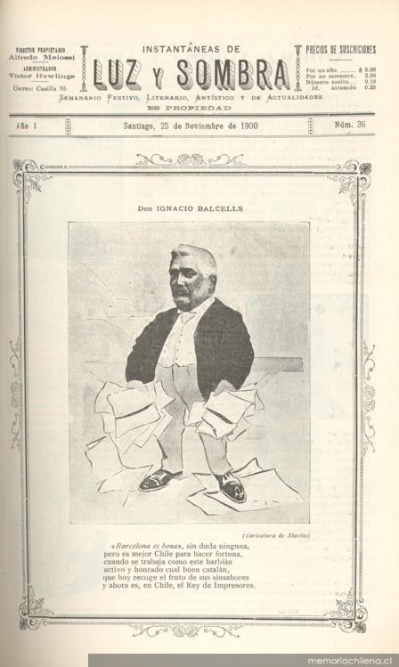 Instantáneas de luz y sombra : semanario festivo, literario, artístico y de actualidades : n° 36 : 25 de noviembre de 1900