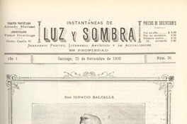 Instantáneas de luz y sombra : semanario festivo, literario, artístico y de actualidades : n° 36 : 25 de noviembre de 1900