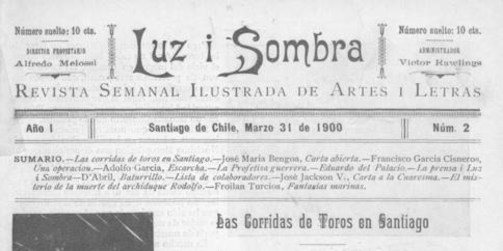 Luz i sombra : n° 2 : 31 de marzo de 1900