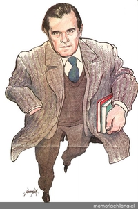 Caricatura de Martín Cerda en su juventud