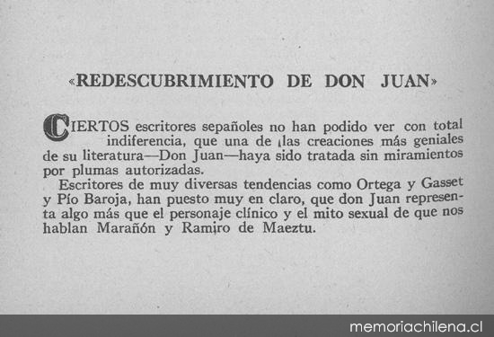 Redescubrimiento de Don Juan