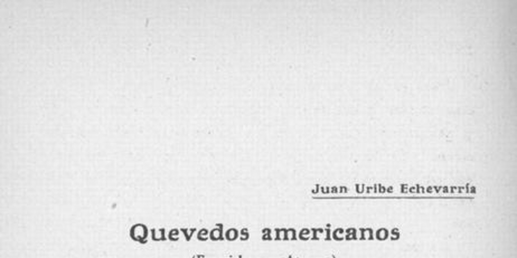 Quevedos americanos