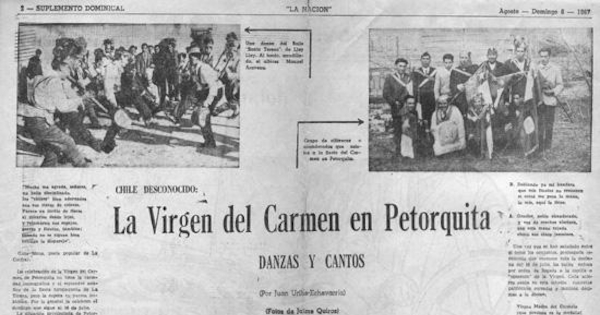 La Virgen del Carmen en Petorquita : danzas y cantos