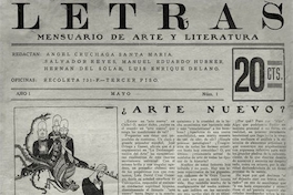 Letras no. 1, mayo de 1928