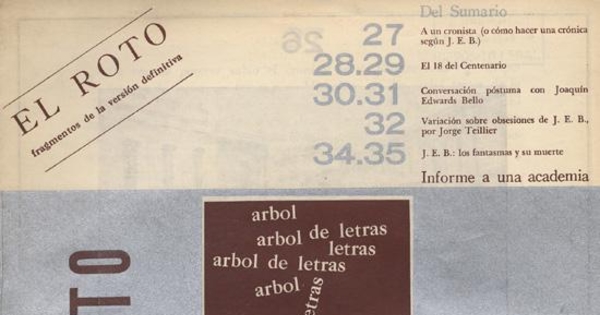 Árbol de Letras : n° 4, marzo de 1968