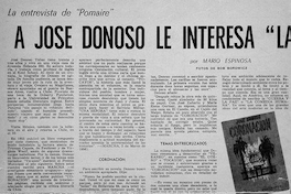 A José Donoso le interesa La vida pilucha