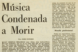 Música condenada a morir