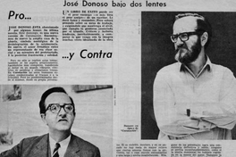 Pro y contra : José Donoso bajo dos lentes