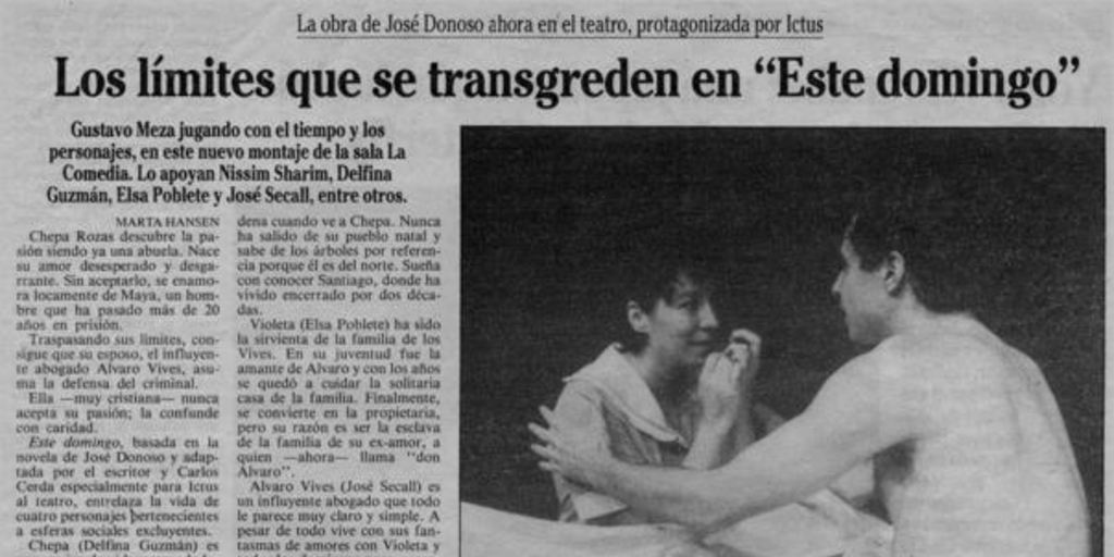 Los límites que se transgreden en "Este domingo"