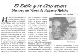 El exilio y la literatura : discurso en Viena