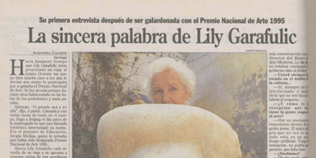 La sincera palabra de Lily Garáfulic