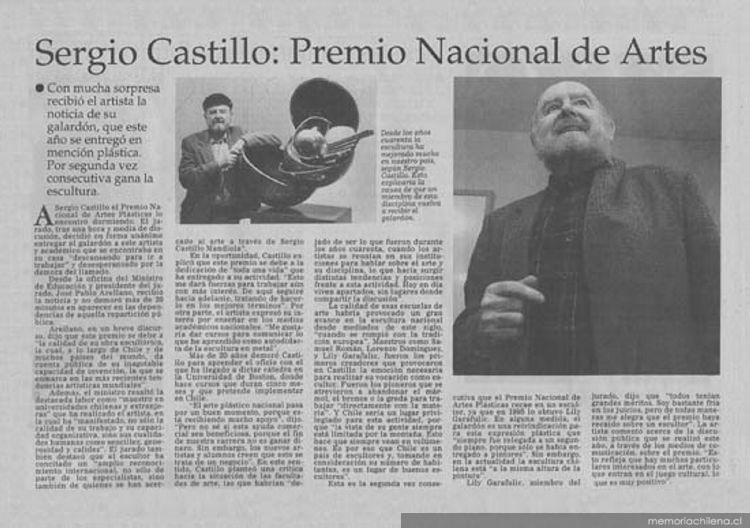 Sergio Castillo Premio Nacional de Artes