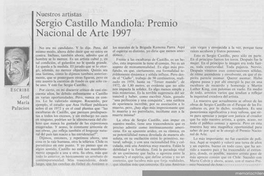 Sergio Castillo Mandiola, Premio Nacional de Arte 1997 : nuestros artistas