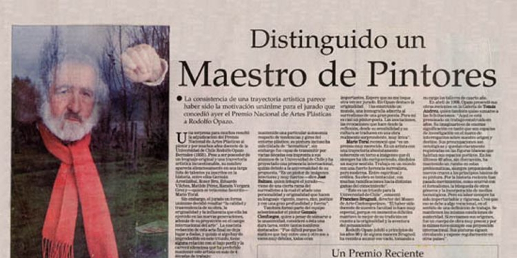 Distinguido un maestro de pintores