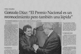 Gonzalo Díaz : "el Premio Nacional es un reconocimiento pero también una lápida"