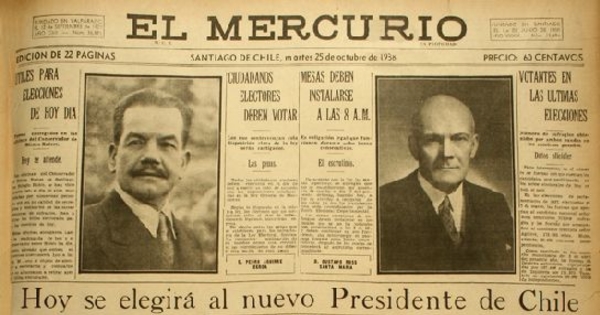 El Mercurio en el día de las elecciones, 1938