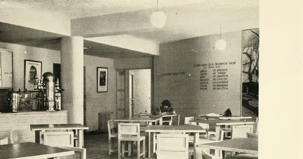 Bar lácteo del Hogar Modelo Pedro Aguirre Cerda, Parque Cousiño, 1941