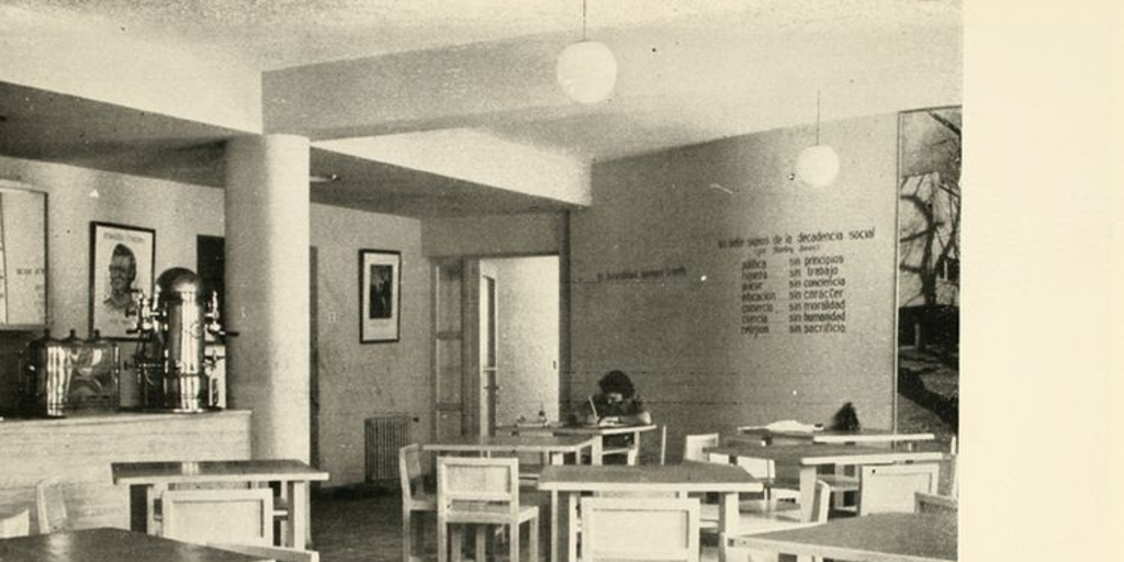 Bar lácteo del Hogar Modelo Pedro Aguirre Cerda, Parque Cousiño, 1941