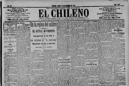 En la rejión del salitre. El actual movimiento. Las peticiones de los obreros. Un estudio de El Chileno. Necesidades morales y materiales. Las bases de la armonía