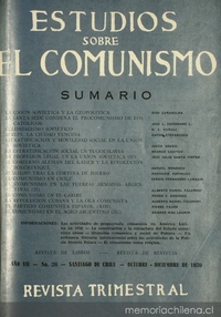 Estudios sobre el comunismo : n° 26, octubre-diciembre de 1959