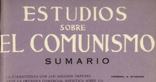 Estudios sobre el comunismo : n° 28, abril-junio de 1960
