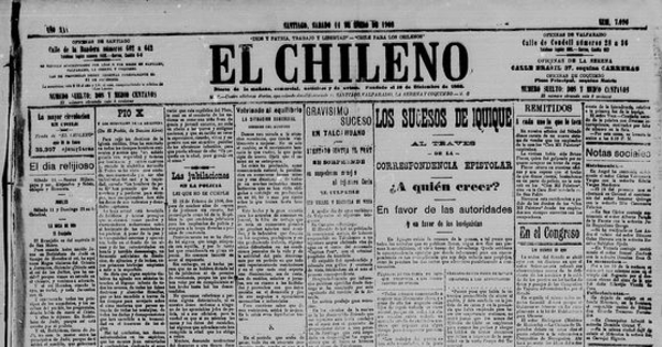 Los sucesos de Iquique al través de la correspondencia epistolar. ¿A quién creer? En favor de las autoridades y en favor de los huelguistas