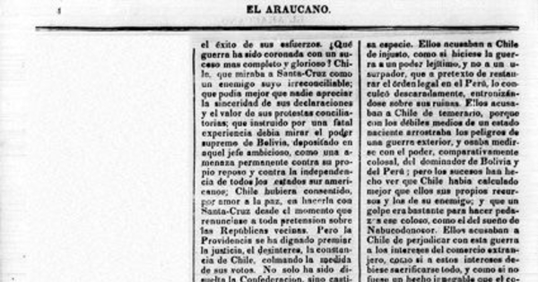 Triunfó Chile: la Confederación Perú-Boliviana no existe