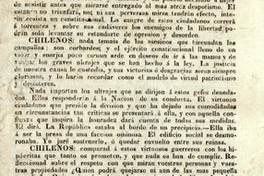 Chilenos. Está próximo el día en que debe decidirse de la suerte de la patria. El ex-general Prieto ... diciembre 10 de 1829