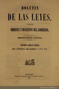 Ministros de Estado, Santiago, septiembre 19 de 1831