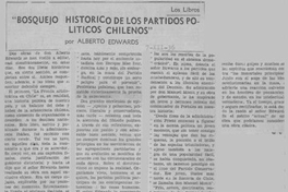 Bosquejo histórico de los partidos políticos chilenos por Alberto Edwards