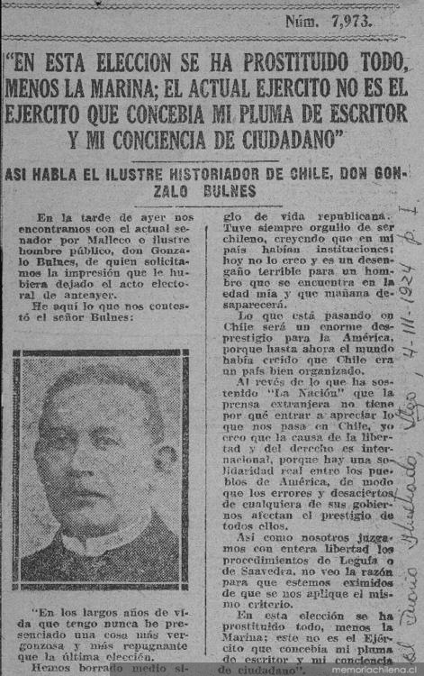 En esta elección se ha prostituido todo menos la marina ; el actual ejército no es el ejército que concebía mi pluma de escritor y mi conciencia de ciudadano