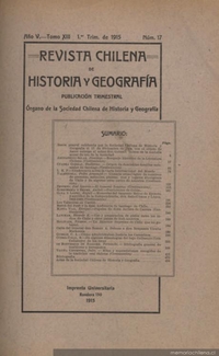 Sesión general celebrada por la Sociedad Chilena de Historia y Geografía el 27 de diciembre de 1914, con el objeto de hacer entrega al señor don Gonzalo Bulnes de la medalla de oro de la Sociedad