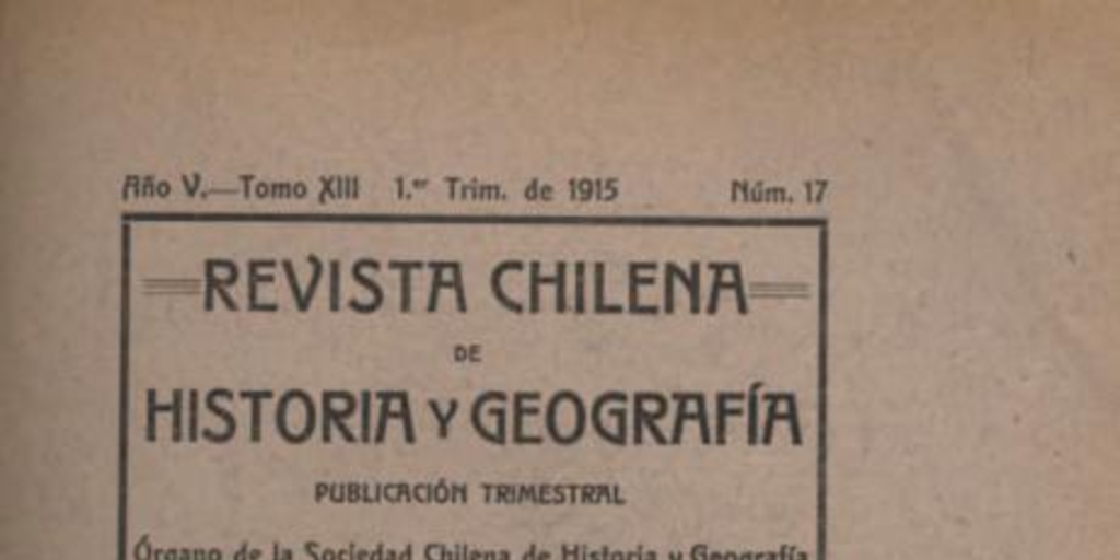Sesión general celebrada por la Sociedad Chilena de Historia y Geografía el 27 de diciembre de 1914, con el objeto de hacer entrega al señor don Gonzalo Bulnes de la medalla de oro de la Sociedad