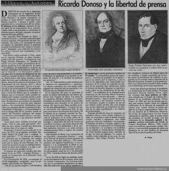 Ricardo Donoso y la libertad de prensa