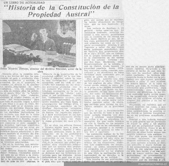 Historia de la constitución de la propiedad austral