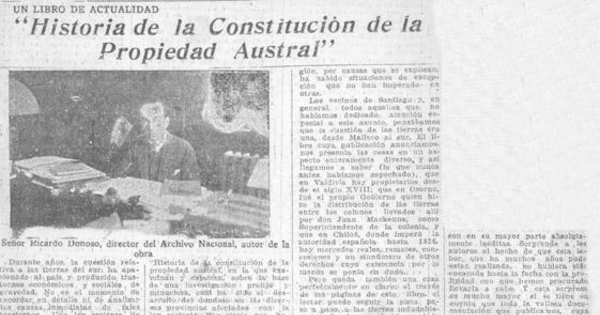 Historia de la constitución de la propiedad austral