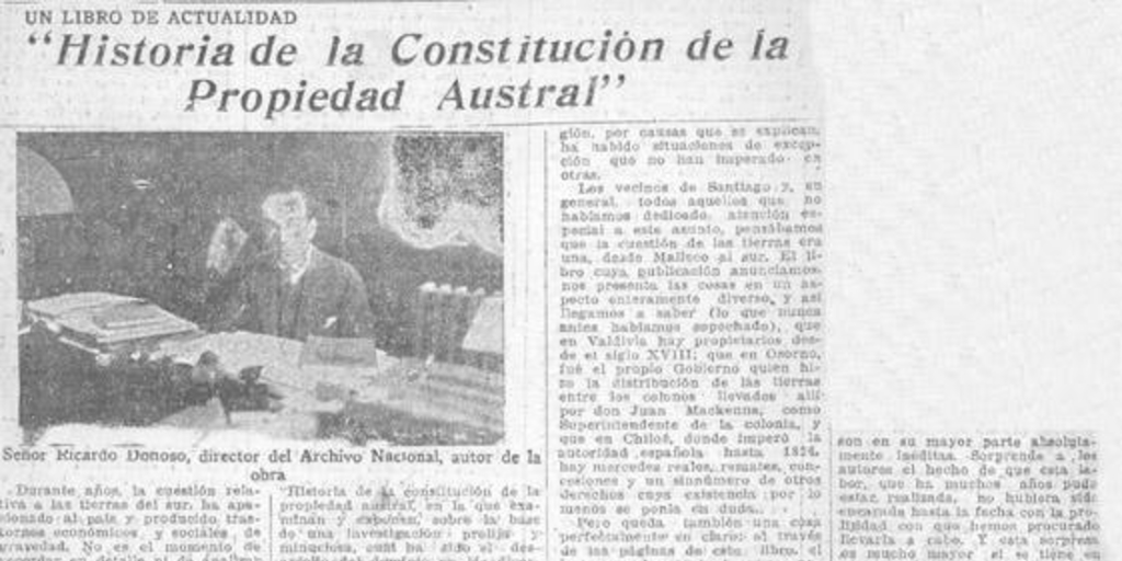 Historia de la constitución de la propiedad austral