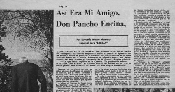 Así era mi amigo Don Pancho Encina