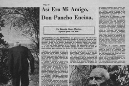 Así era mi amigo Don Pancho Encina