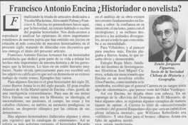 Francisco Antonio Encina, historiador o novelista?